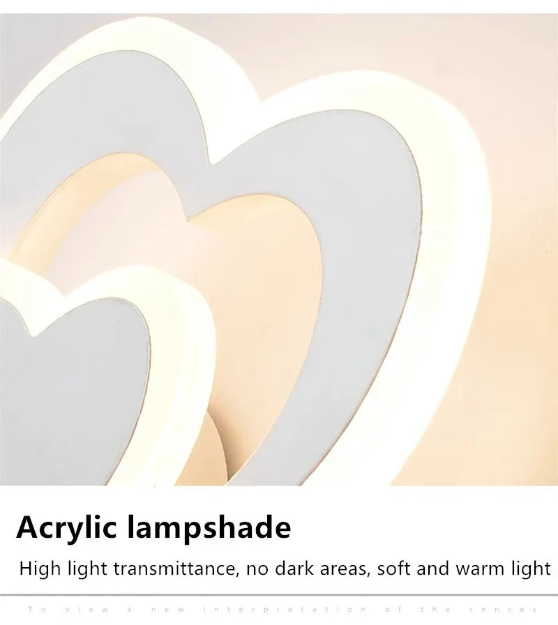 Moderne LED Herzförmige Wandlampe