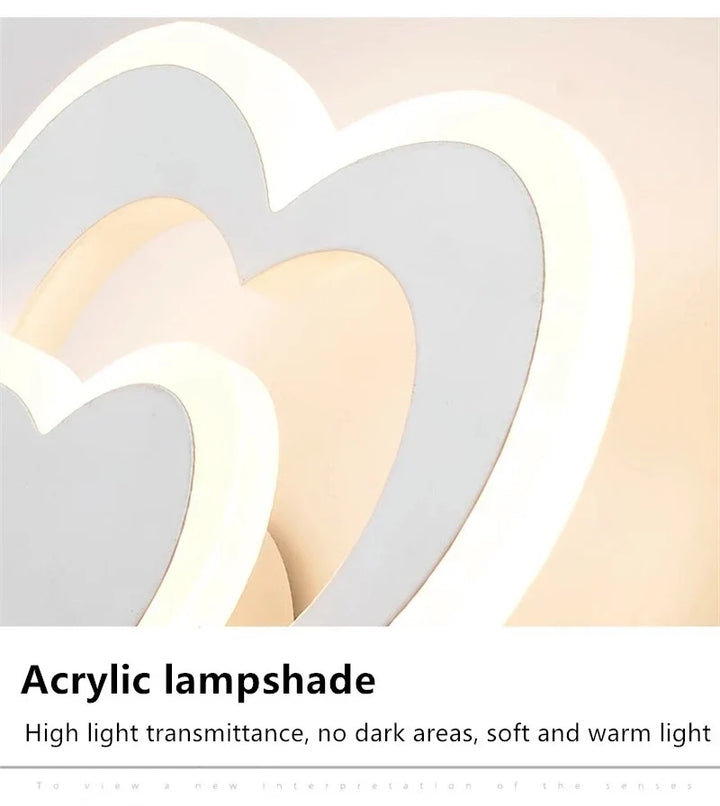 Moderne LED Herzförmige Wandlampe