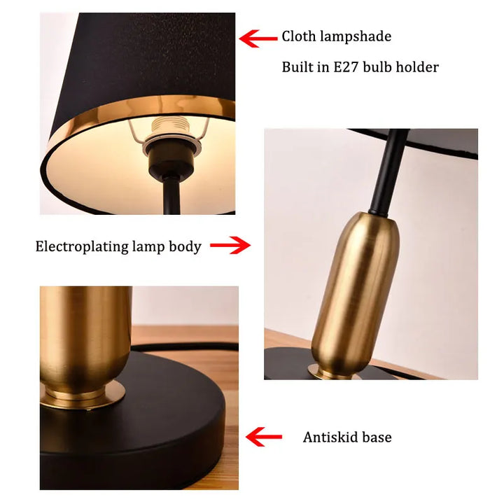 Europäische Retro Schlafzimmer Nachttischlampe - Moderne amerikanische dekorative Beleuchtungseinrichtung
