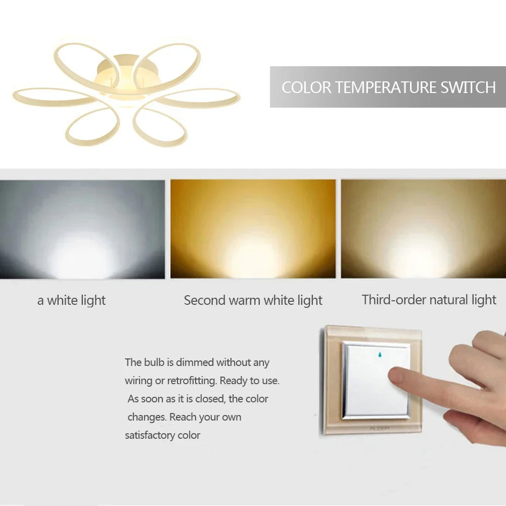 Flush Mount Lampe 12W Wohnzimmer Flurlichter Drei Farben Modern Stil Deckenleuchte Super Hell Augenpflege für Flur Treppe