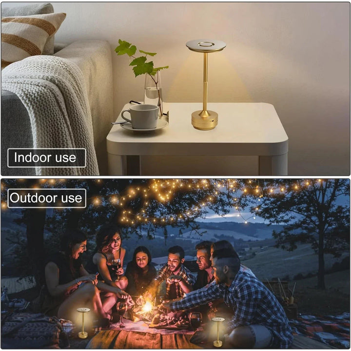 Klassische Touch-Sensor-LED-Tischlampe | Wiederaufladbare kabellose Schreibtischlampe mit 3 Farbtemperaturen einstellbar