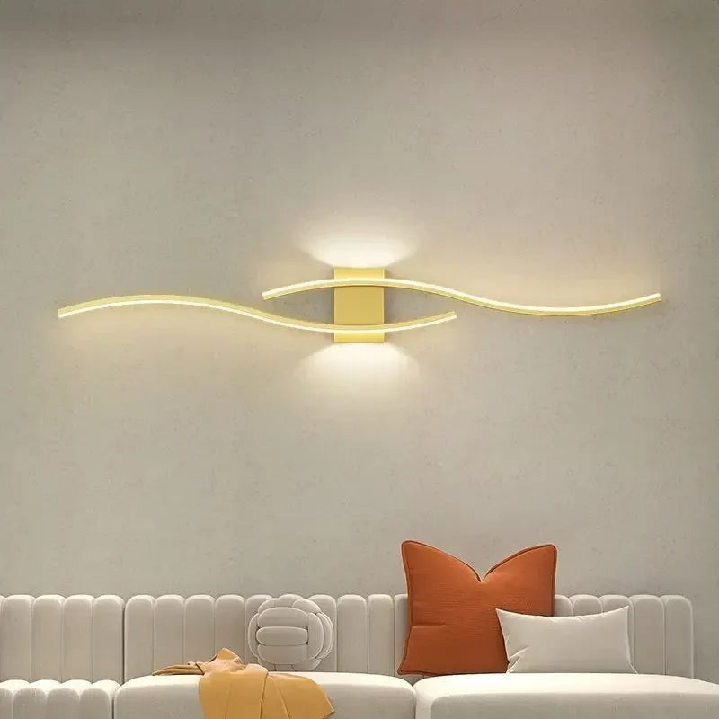 Moderne Minimalistische LED Streifen Wandleuchte – Dimmbare Wandleuchte für Wohnzimmer, Schlafzimmer, Restaurant und Badezimmer
