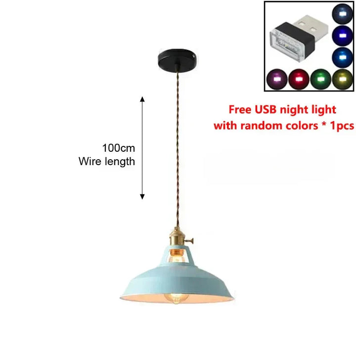 LED Eisen Kronleuchter Pendelleuchte - Vintage Hängelampe