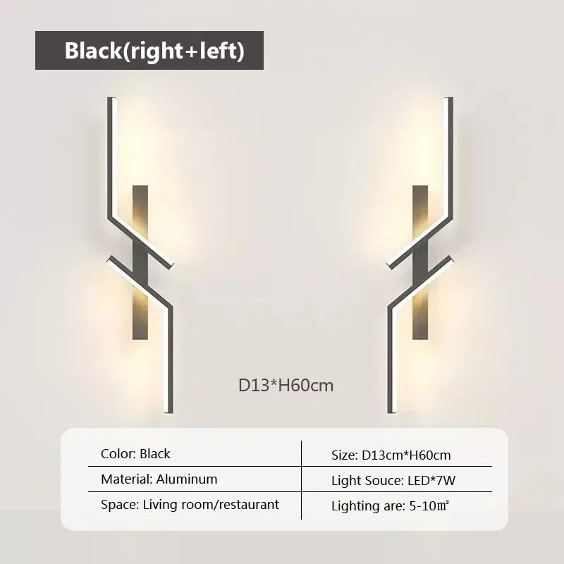Moderne LED-Wandleuchte – Minimalistisches Design, Auf- und Ablichtung für Schlafzimmer, Wohnzimmer, TV-Sofa und Lobby – Dimmbares wandmontiertes Licht