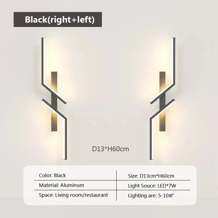 Moderne LED-Wandleuchte – Minimalistisches Design, Auf- und Ablichtung für Schlafzimmer, Wohnzimmer, TV-Sofa und Lobby – Dimmbares wandmontiertes Licht