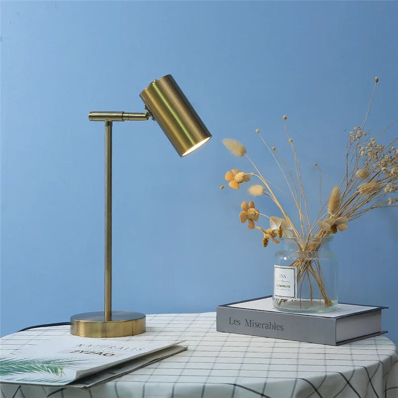 Moderne goldene Tischlampe – augenfreundliche LED-Leselampe für Studien-, Schlafzimmer- und Wohnzimmerdekoration