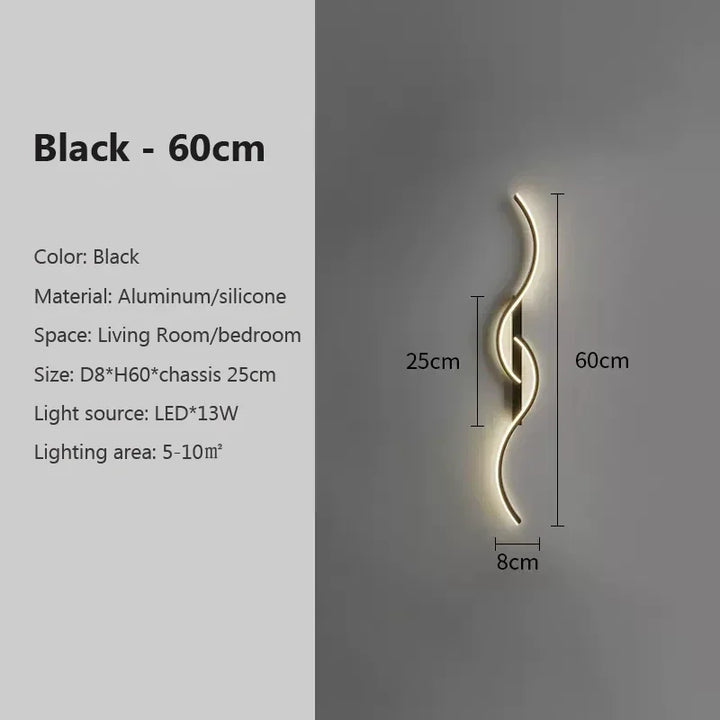Moderne LED-Wandlampe – Zeitgenössische Wandleuchte für Wohnzimmer, Schlafzimmer, Esszimmer und Flur – Auf- & Abbeleuchtung, dimmbar, Touch-Schalter, Innendekoration