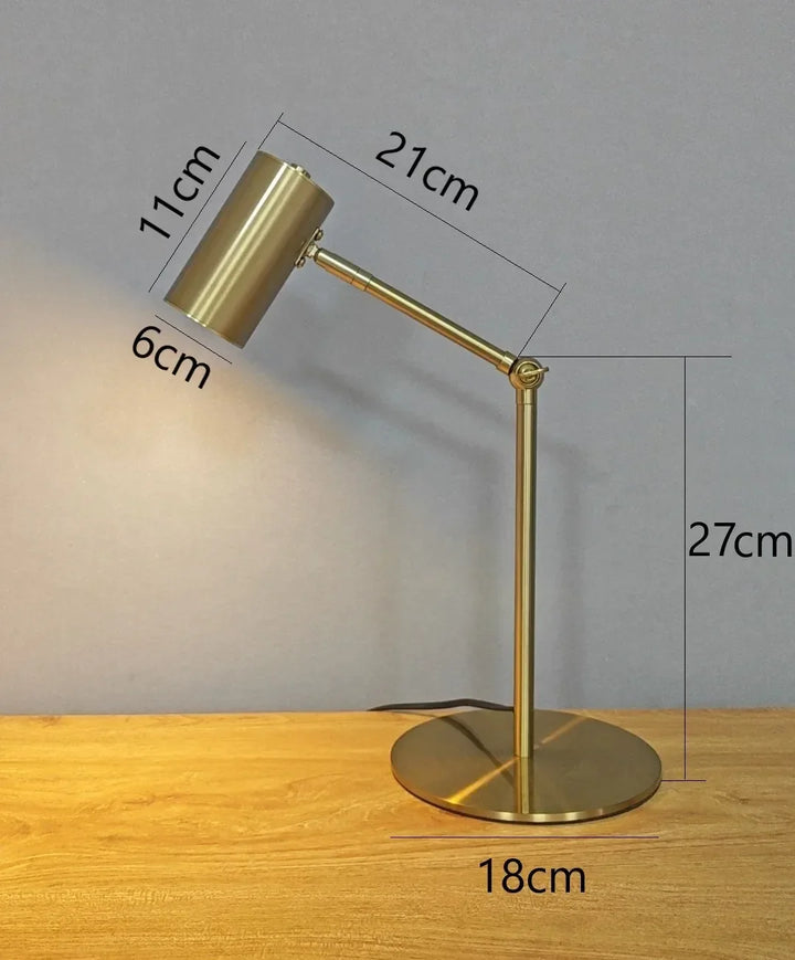 Moderne goldene Tischlampe – augenfreundliche LED-Leselampe für Studien-, Schlafzimmer- und Wohnzimmerdekoration