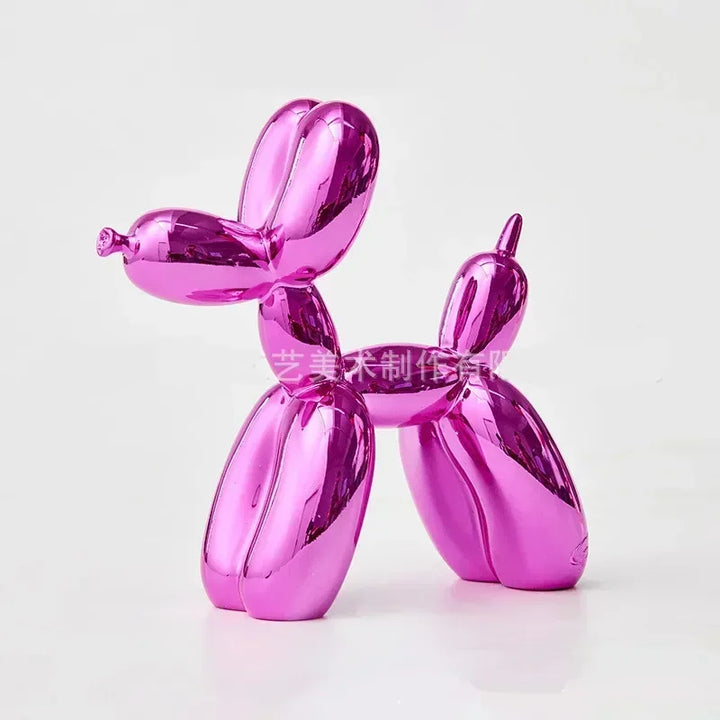 Nordic Balloon Dog Skulptur Harz Tier Ornament Kunstskulpturen und Figuren Bastel Heimdekoration Raum Schreibtisch Zubehör