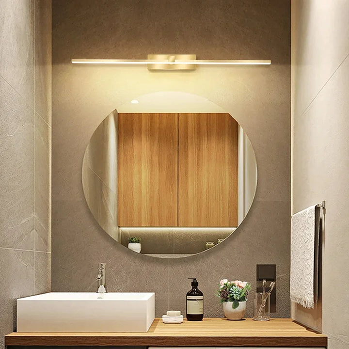 Moderne gold LED Wandleuchte – Badezimmer Spiegel Licht mit Touch-Schalter für Schlafzimmer, Wohnzimmer und Schminklicht