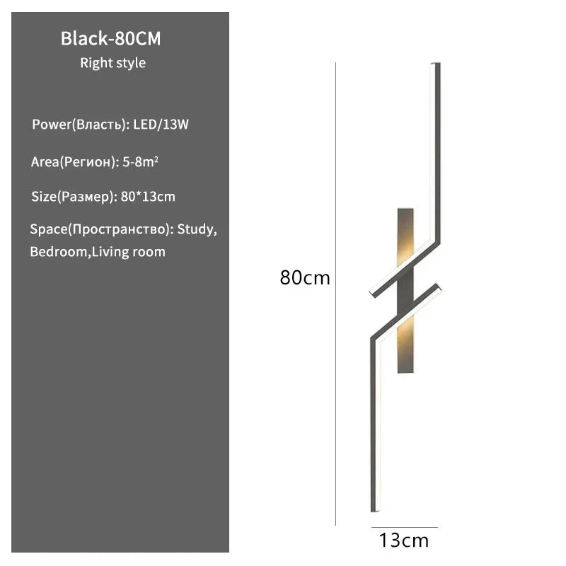 Moderne kreative Streifen-LED-Wandlicht minimalistisches Schlafzimmer Nachttisch-Wandlampen-LED-Lampen Wohnzimmer TV Sofa Hintergrund Wandlampe