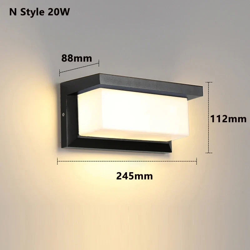 Moderne LED Außenwandleuchte mit Bewegungssensor - Wasserdichte IP65 Terrassenlichter für Balkon Garten