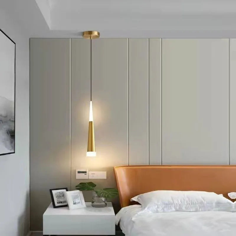 Nordic LED Pendelleuchte – Lange Hängeleuchte für Schlafzimmer, Wohnzimmer, Esszimmer und Arbeitszimmer – Moderne Wohnkultur Lichtobjekt
