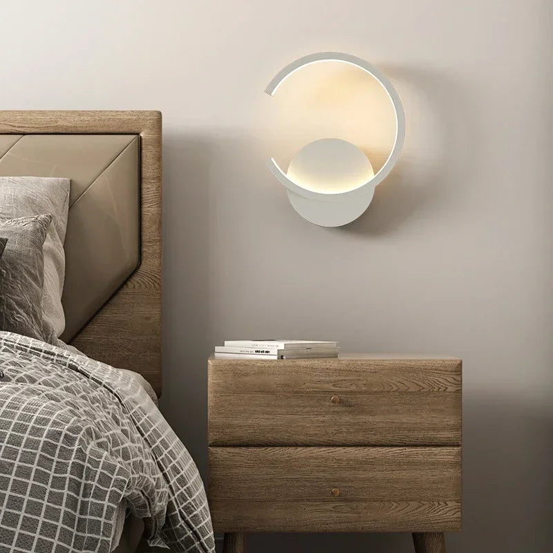 Moderne LED-Wande lampe – Nordic Stil Schwarz, Weiß und Gold Wandbeleuchtung für Wohnzimmer, Schlafzimmer, Flur und Wohnkultur