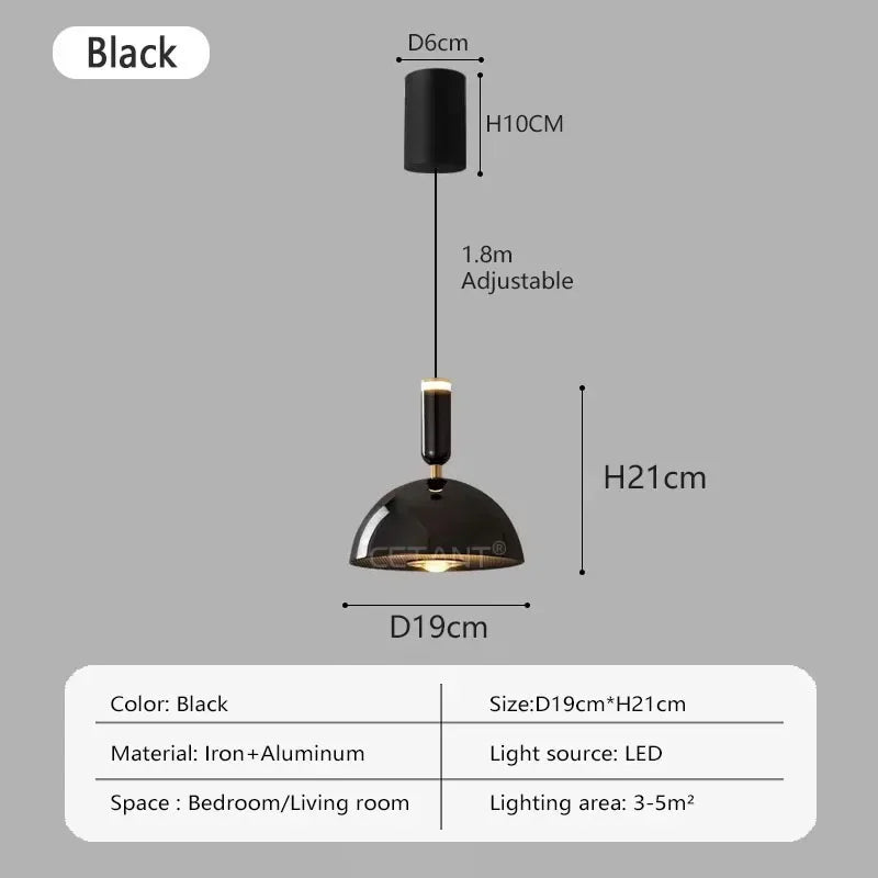 Nordic Hebbare LED Pendelleuchte – Moderne Eisen-Hängelampe für Schlafzimmer, Wohnzimmer, Arbeitszimmer und Bar (Einstellbare Höhe, Warmlicht)