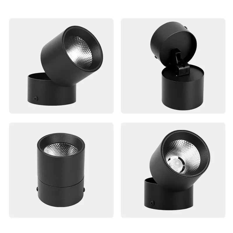 Moderne LED-Wandleuchte – Runde Oberflächenmontierte Downlight mit neutralen, kühlen und warmen Lichtoptionen für Küche, Schlafzimmer, Esszimmer und mehr