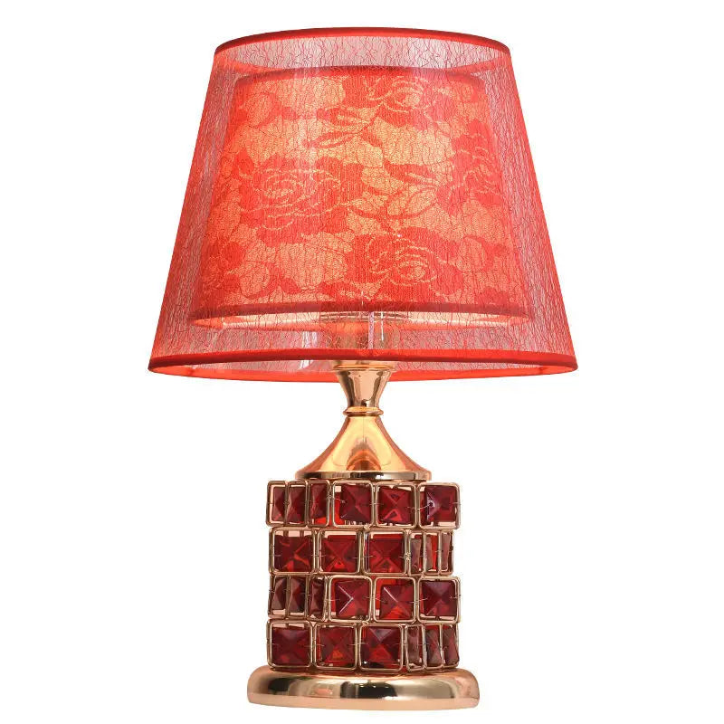 Moderne Kristall Tischlampe – Europäischer Stil Luxuriöse Lampe für Hochzeitsgeschenkideen, Süße Schlafzimmer und Wohnkultur