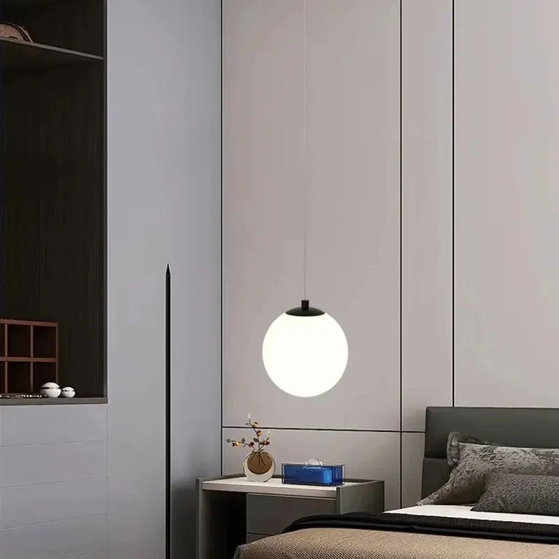 Moderne Glas LED Pendelleuchte – Nordischer Stil Hängeleuchte für Wohnzimmer, Schlafzimmer, Restaurant und Bar, 220V AC, Innenbeleuchtung Einbauleuchte