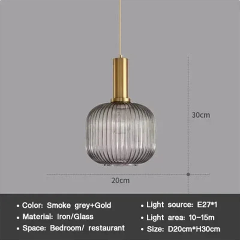 Moderne Nordische Glas Pendelleuchte – Einzelkopf LED Hängeleuchte für Esszimmer, Schlafzimmer, Café und Studium – Weiß, Grün, Cognac & Mehr