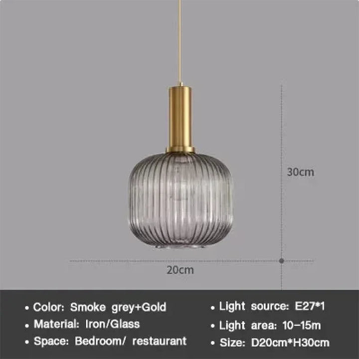 Moderne Nordische Glas Pendelleuchte – Einzelkopf LED Hängeleuchte für Esszimmer, Schlafzimmer, Café und Studium – Weiß, Grün, Cognac & Mehr