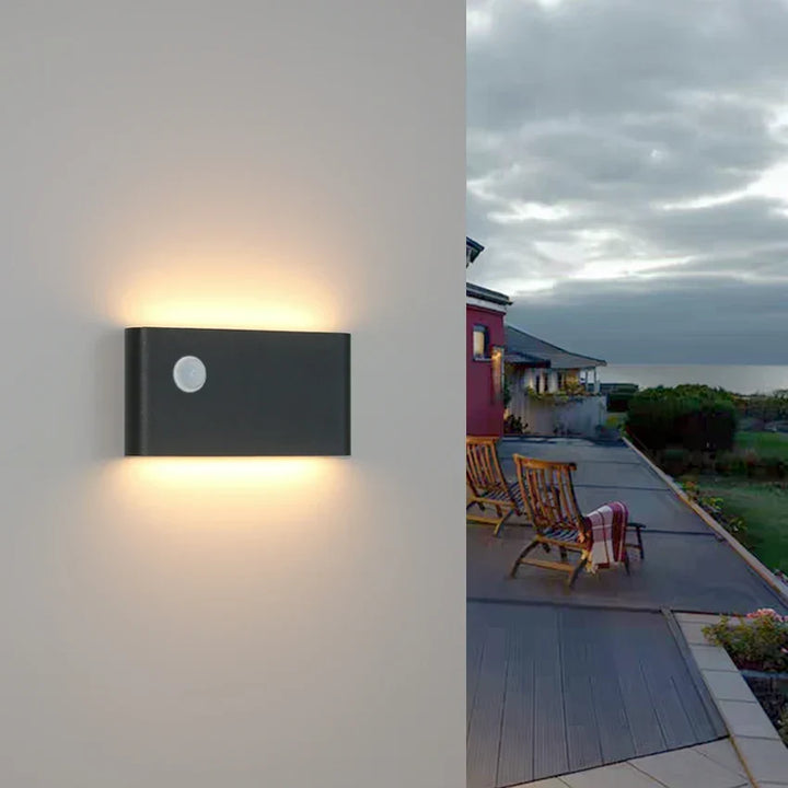 Moderne LED Außenbewegungsmelder wasserdichte Wandlampe - Ideal für Garten, Innenhof und Flurbeleuchtung