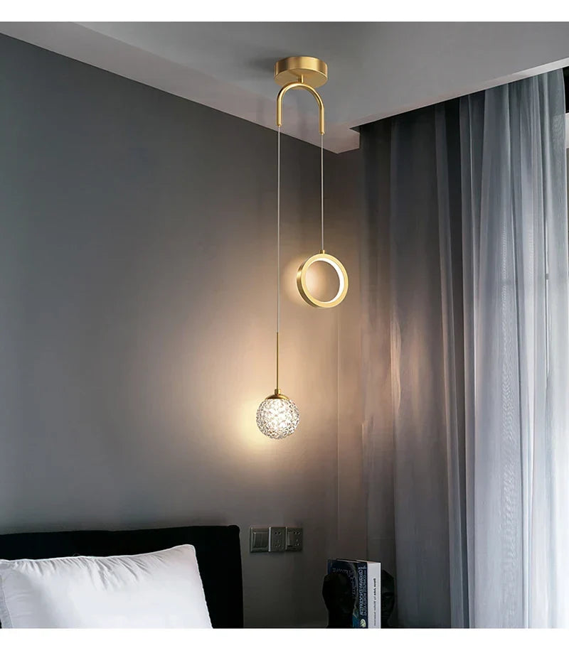 Moderne LED-Pendelleuchte – 2-Wege Innenhängelampe für Wohnzimmer, Schlafzimmer, Esstisch mit einstellbaren 3 Lichtfarben