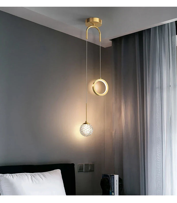 Moderne LED-Pendelleuchte – 2-Wege Innenhängelampe für Wohnzimmer, Schlafzimmer, Esstisch mit einstellbaren 3 Lichtfarben