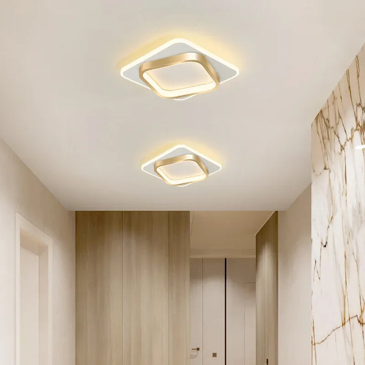 Moderne LED-Deckenlampe - Quadratische Deckenleuchte für Wohnraum, Treppe, Flur und mehr