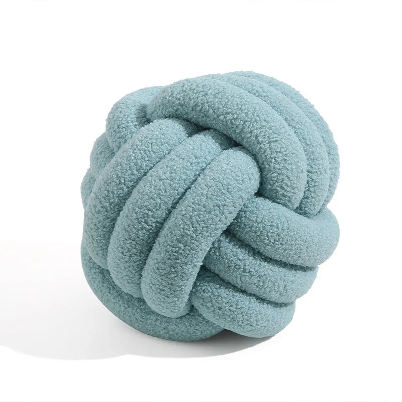 Wurfkissen - Gemütlich - Handgeknüpfter Ball - Schaffell