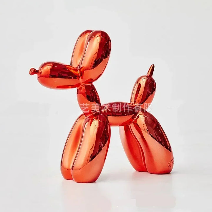 Nordic Balloon Dog Skulptur Harz Tier Ornament Kunstskulpturen und Figuren Bastel Heimdekoration Raum Schreibtisch Zubehör