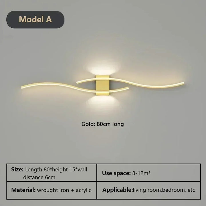 Moderne LED-Wandlampe – Wandleuchte für Wohnzimmer, Schlafzimmer und Flur – Stilvolle Innenraum-Beleuchtungseinheit