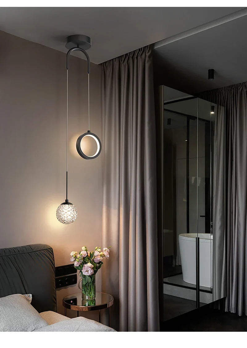 Moderne LED-Pendelleuchte – 2-Wege Innenhängelampe für Wohnzimmer, Schlafzimmer, Esstisch mit einstellbaren 3 Lichtfarben