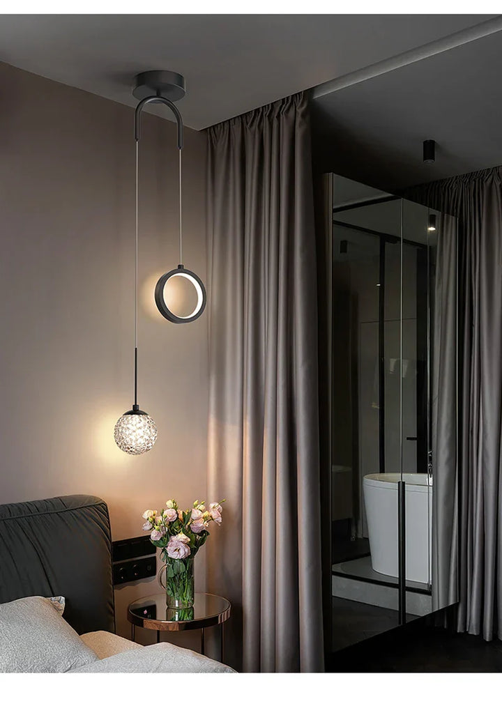 Moderne LED-Pendelleuchte – 2-Wege Innenhängelampe für Wohnzimmer, Schlafzimmer, Esstisch mit einstellbaren 3 Lichtfarben