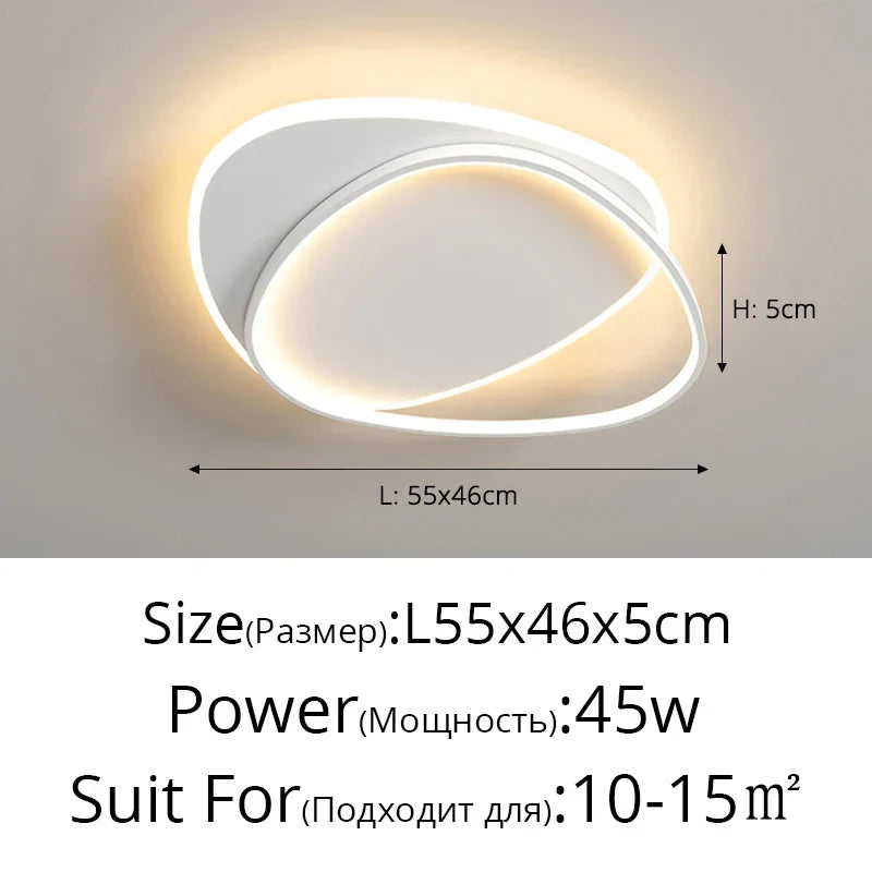 Moderne LED-Lüster – Dimmbares Innenlicht für Schlafzimmer, Wohnzimmer, Arbeitszimmer und Hauseinrichtung, 110V/220V