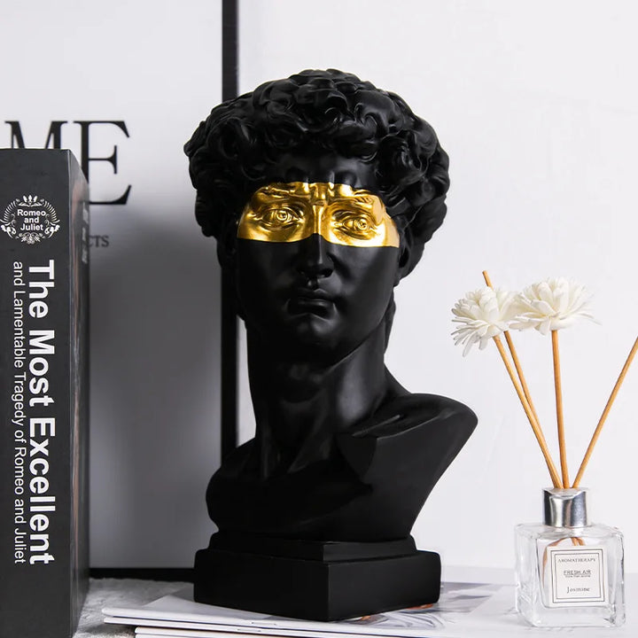 Europäische Wohnkultur David Kopf Harz Statuen Statuen Wohnkultur Moderne abstrakte Kunst Büste Skulptur Kunst Skizze Praxis
