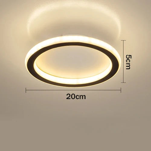 Moderne Minimalistische Deckenleuchte – Quadrat/Runde LED Augenschutzlampe für Schlafzimmer, Büro, Wohnzimmer und Lounges (90-260V)