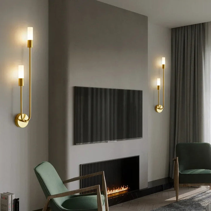 Moderne Gold LED Wandleuchte – Nordische Wandleuchte für Wohnzimmer, Schlafzimmer, Küche und Flur Dekor