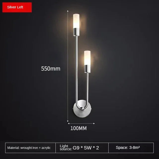 Moderne Gold LED Wandleuchte – Nordische Wandleuchte für Wohnzimmer, Schlafzimmer, Küche und Flur Dekor