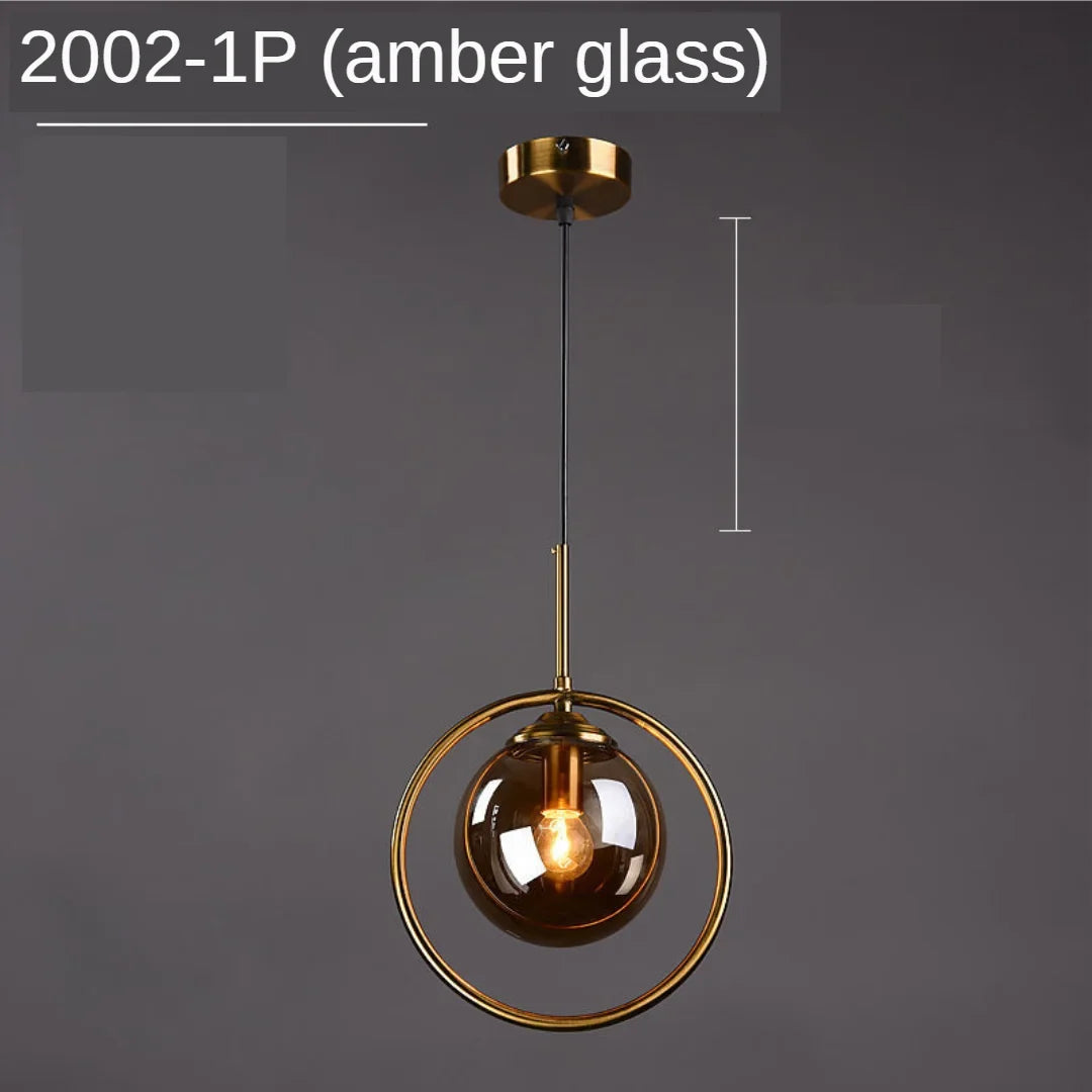 Moderne Glas Pendelleuchten für Schlafzimmer Nachttisch Badezimmer Hängelampe Deckenleuchten Hotel Restaurant Dekoration Ring