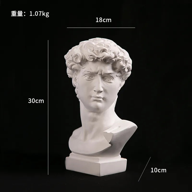 Europäische Wohnkultur David Kopf Harz Statuen Statuen Wohnkultur Moderne abstrakte Kunst Büste Skulptur Kunst Skizze Praxis