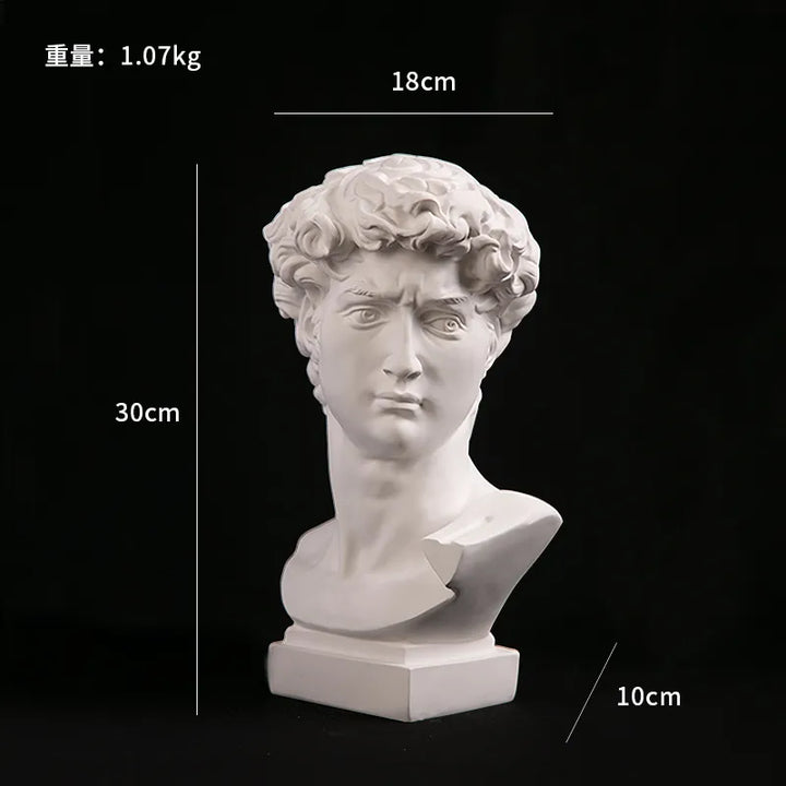 Europäische Wohnkultur David Kopf Harz Statuen Statuen Wohnkultur Moderne abstrakte Kunst Büste Skulptur Kunst Skizze Praxis