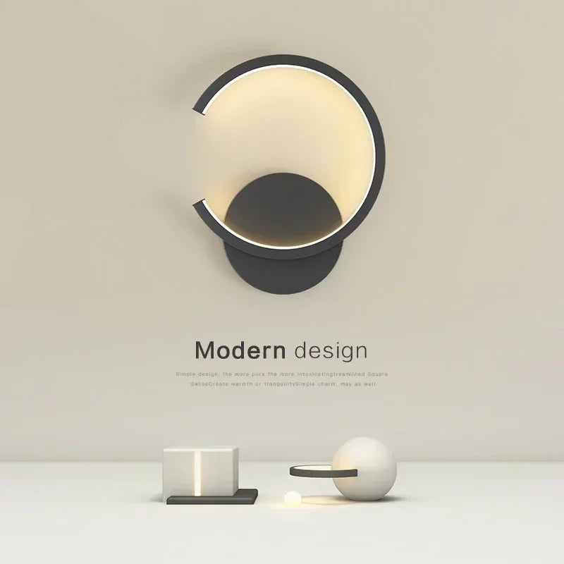 Moderne LED-Wande lampe – Nordic Stil Schwarz, Weiß und Gold Wandbeleuchtung für Wohnzimmer, Schlafzimmer, Flur und Wohnkultur