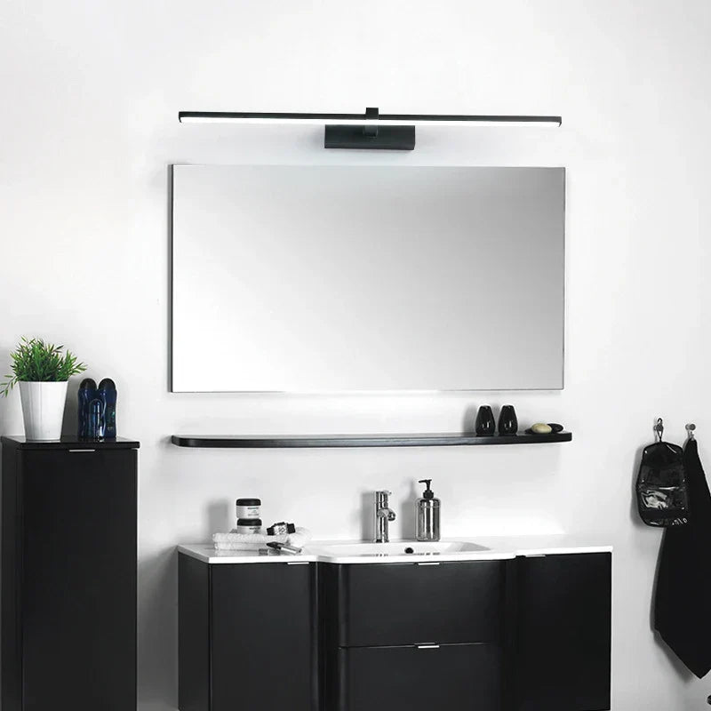 Moderne LED Wandleuchte für das Badezimmer – 3-farbig einstellbare Licht Aluminium LED Spiegel Lampe für Make-up und Baden