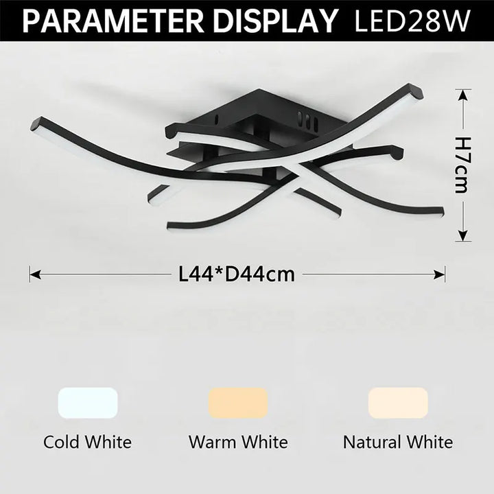 Moderne LED-Deckenlampe für Wohnzimmer, Esszimmer, Schlafzimmer und Balkon