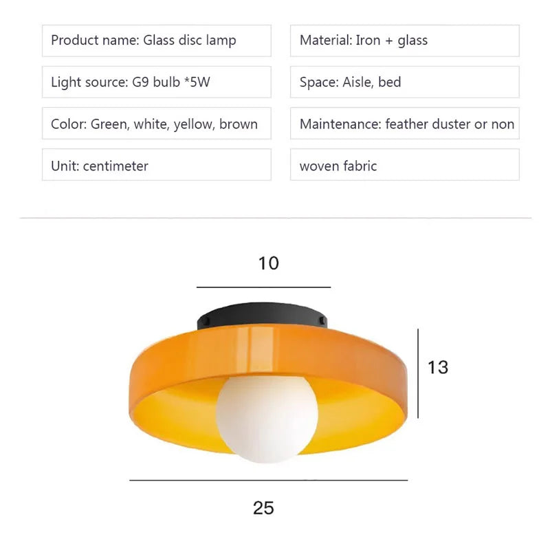 Moderne dualverwendbare Glas-Deckenleuchte – G9-Lampen Wandlampe für Wohnzimmer, Schlafzimmer, Flur und Balkon