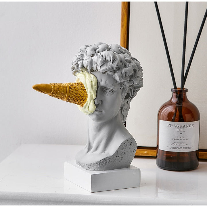 David Figurine mit Eiscreme Heimdekorationsskulptur
