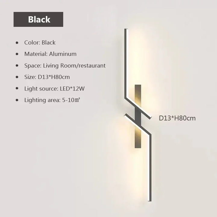 Moderne LED-Wandleuchte – Minimalistisches Design, Auf- und Ablichtung für Schlafzimmer, Wohnzimmer, TV-Sofa und Lobby – Dimmbares wandmontiertes Licht