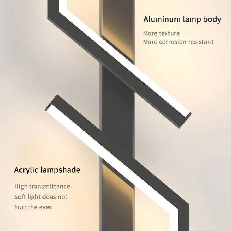 Moderne kreative Streifen-LED-Wandlicht minimalistisches Schlafzimmer Nachttisch-Wandlampen-LED-Lampen Wohnzimmer TV Sofa Hintergrund Wandlampe