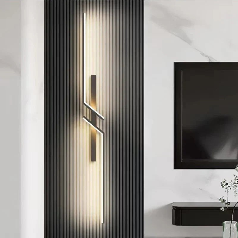 Moderne kreative Streifen-LED-Wandlicht minimalistisches Schlafzimmer Nachttisch-Wandlampen-LED-Lampen Wohnzimmer TV Sofa Hintergrund Wandlampe