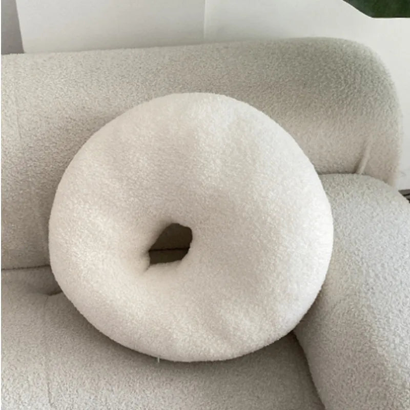 Nordic Bouclé Abstract Kissen – Minimalistisches Plüschkissen